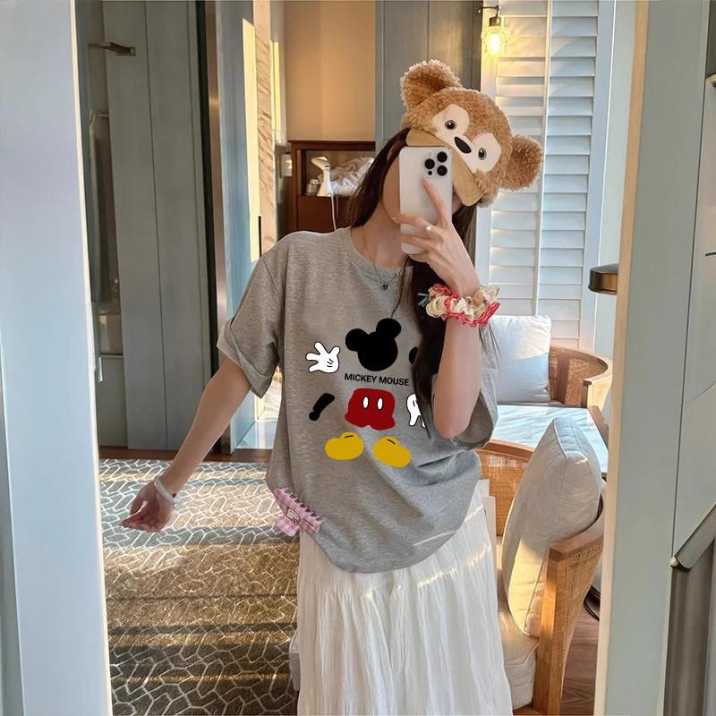 White, Stylish and Youthful Mickey Mouse Printed Short-sleeved T-shirt for Unisex, 2025 New Summer Loose Pure Cotton European S
White, Stylish and Youthful Mickey Mouse Printed Short-sleeved T-shirt for Unisex, 2025 New Summer Loose Pure Cotton European S
