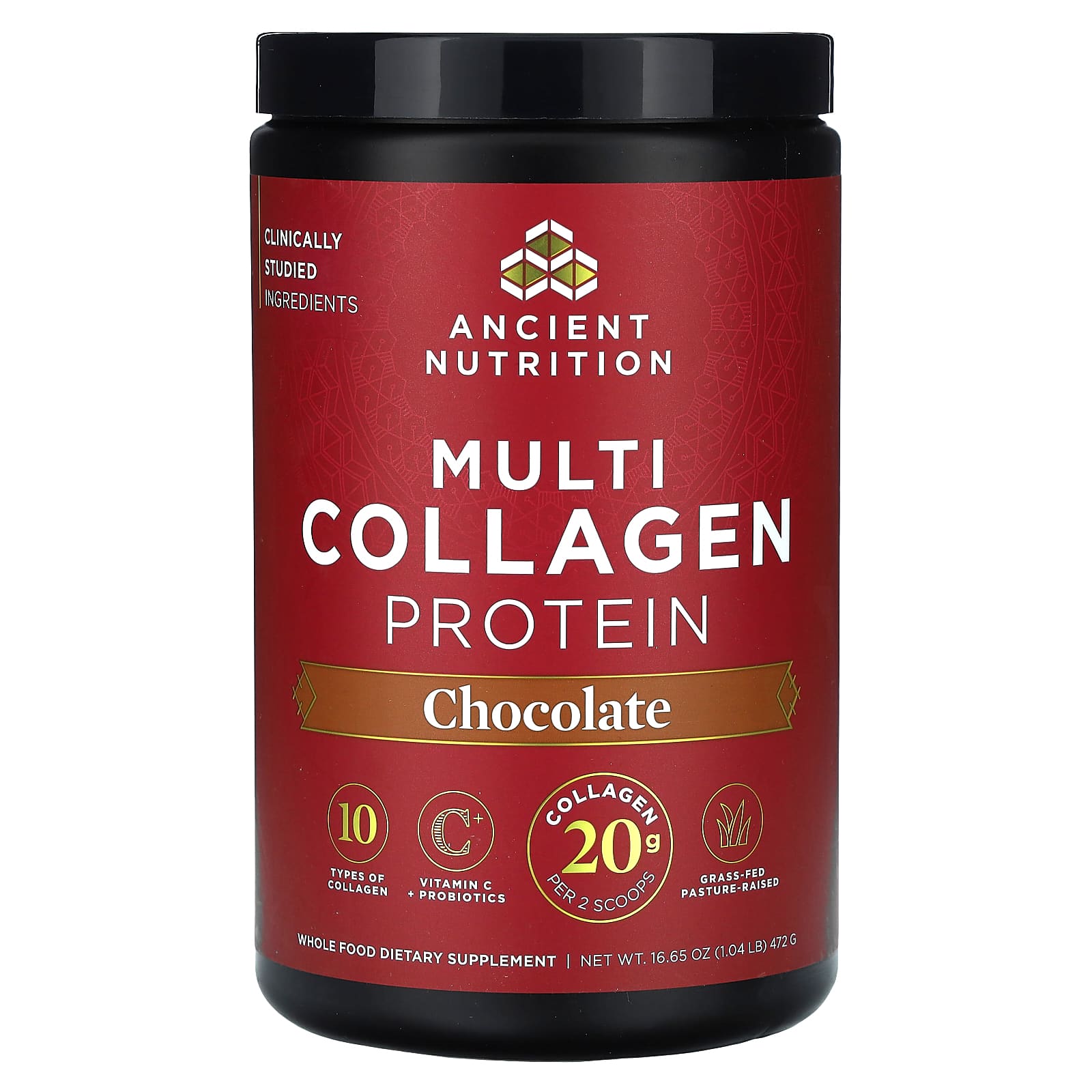 Multi Collagen Protein, Chocolate, 472G (1.04Lbs)
Multi Collagen Protein, Chocolate, 472G (1.04Lbs)