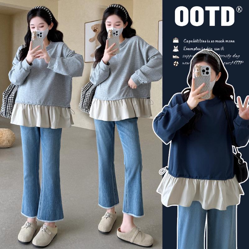 2026 Spring Maternity Patchwork Hoodie: Fashionable, Loose, Drawstring Casual Top for Belly Coverage in New Korean Style. M серый
2026 Spring Maternity Patchwork Hoodie: Fashionable, Loose, Drawstring Casual Top for Belly Coverage in New Korean Style. M серый