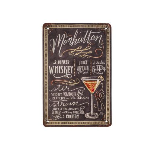 Manhattan Alcohol Liquor Cocktail Recipe Retro Tin Wall Sign Home Bar Pub DecorAluminum 30x40cm(11.8x15.7inch)
Manhattan Alcohol Liquor Cocktail Recipe Retro Tin Wall Sign Home Bar Pub DecorAluminum 30x40cm(11.8x15.7inch)