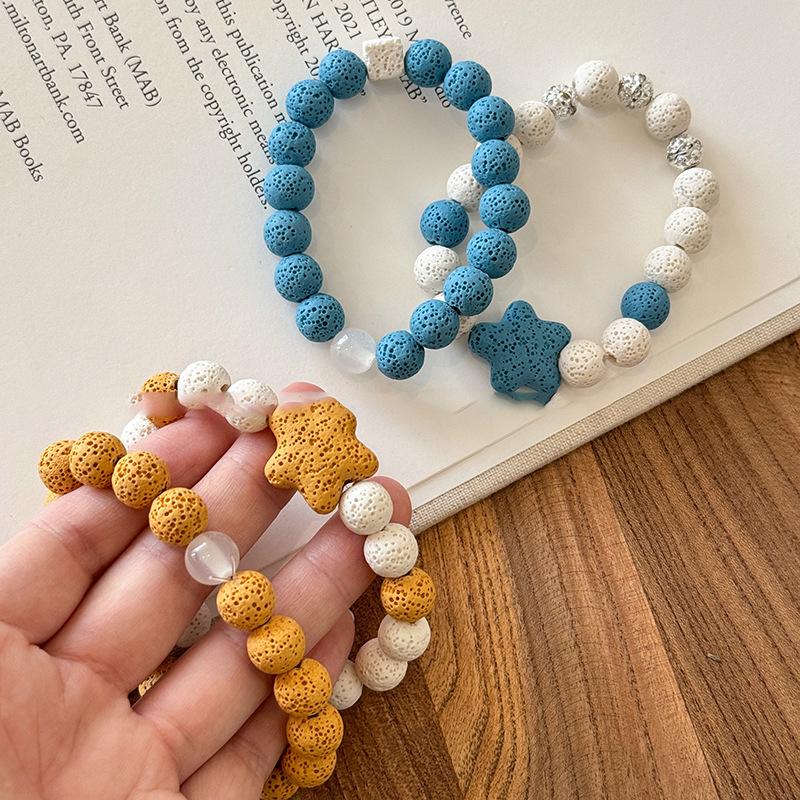 Zircon volcanic stone star beaded bracelet simple ins wind bracelet fashion niche versatile jewelry women
Zircon volcanic stone star beaded bracelet simple ins wind bracelet fashion niche versatile jewelry women