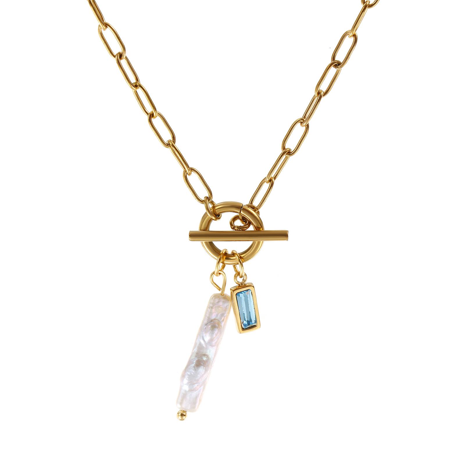 Rectangle Birthstone Pendant Charm Necklace 304 Stainless Steel 18K Gold Plated Paperclip Link Chain 45cm(17.7 ) For Women Gift
Rectangle Birthstone Pendant Charm Necklace 304 Stainless Steel 18K Gold Plated Paperclip Link Chain 45cm(17.7 ) For Women Gift