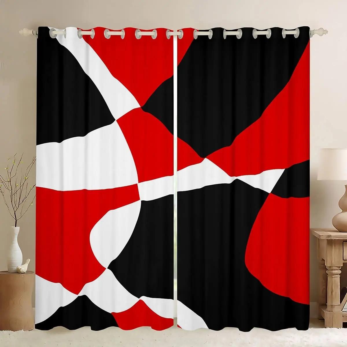 Red Black Grey Geometric Kitchen Curtains Rod Pocket Abstract Square Contemporary Style Kitchen Decor White Multicolor Checkered Patter 2x50W100H(CM)&Grommet Top
Red Black Grey Geometric Kitchen Curtains Rod Pocket Abstract Square Contemporary Style Kitchen Decor White Multicolor Checkered Patter 2x50W100H(CM)&Grommet Top