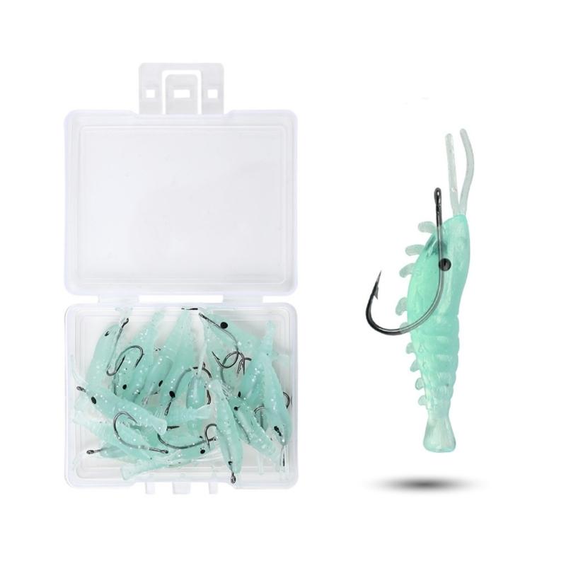 20PCS Fishing Soft Baits Artificial Shrimp Lures Swimbait with Hook Floating Lures Baits for Freshwater Saltwater зелёный
20PCS Fishing Soft Baits Artificial Shrimp Lures Swimbait with Hook Floating Lures Baits for Freshwater Saltwater зелёный
