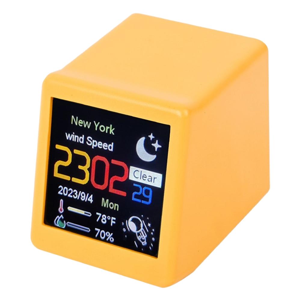 Smart Weather Station Desktop Digital WiFi Clock DIY Cute GIF Animations for Game Room Decoration жовтий
Smart Weather Station Desktop Digital WiFi Clock DIY Cute GIF Animations for Game Room Decoration жовтий