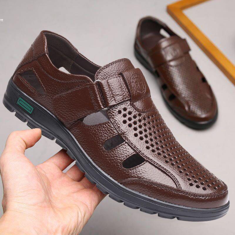 Мужские кожаные сандалии для вождения на мягкой подошве - деловой кэжуал, полый дизайн для среднего и пожилого возраста Size 43
Мужские кожаные сандалии для вождения на мягкой подошве - деловой кэжуал, полый дизайн для среднего и пожилого возраста Size 43