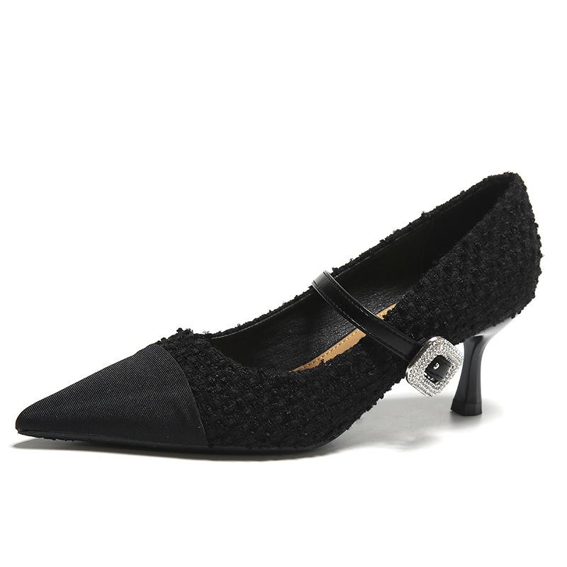 Мода Мода Роскошь 6 см Женские Туфли-лодочки Мода Платье Высокие Каблуки Весна Осень Вечеринка Шпильки Дамы Острый Носок Высокие Каблуки 40