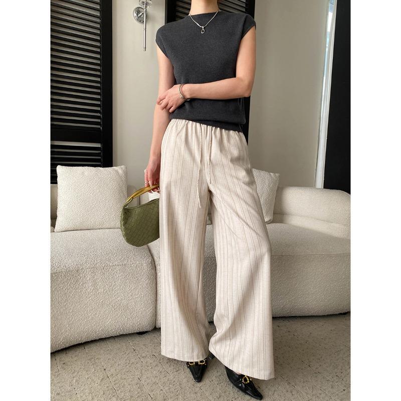 Sinan Roman Holiday Stripe Loose Wide-Leg Floor-Length Pants SN8718 L бежевий
Sinan Roman Holiday Stripe Loose Wide-Leg Floor-Length Pants SN8718 L бежевий