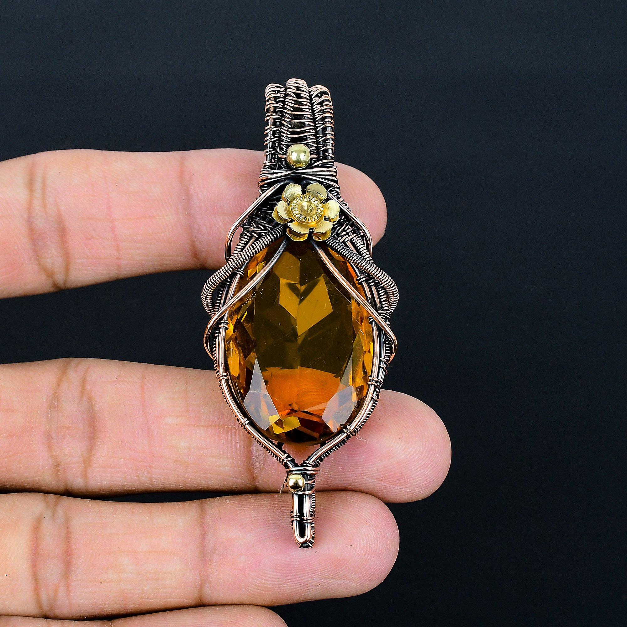 Citrine Pendant, 999 Copper Wire Wrapped Gemstone Jewelry, Handmade Pendant, For Thanksgiving 2.55 Inches
Citrine Pendant, 999 Copper Wire Wrapped Gemstone Jewelry, Handmade Pendant, For Thanksgiving 2.55 Inches