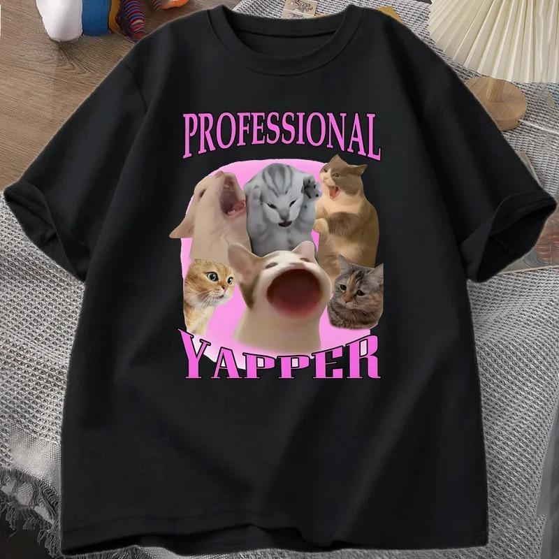 Professional Yapper Cat Graphic T Shirts Short Sleeve Tshirts Casual O Neck Printed Tshirt Streetwear Tops Women Clothing S
Professional Yapper Cat Graphic T Shirts Short Sleeve Tshirts Casual O Neck Printed Tshirt Streetwear Tops Women Clothing S