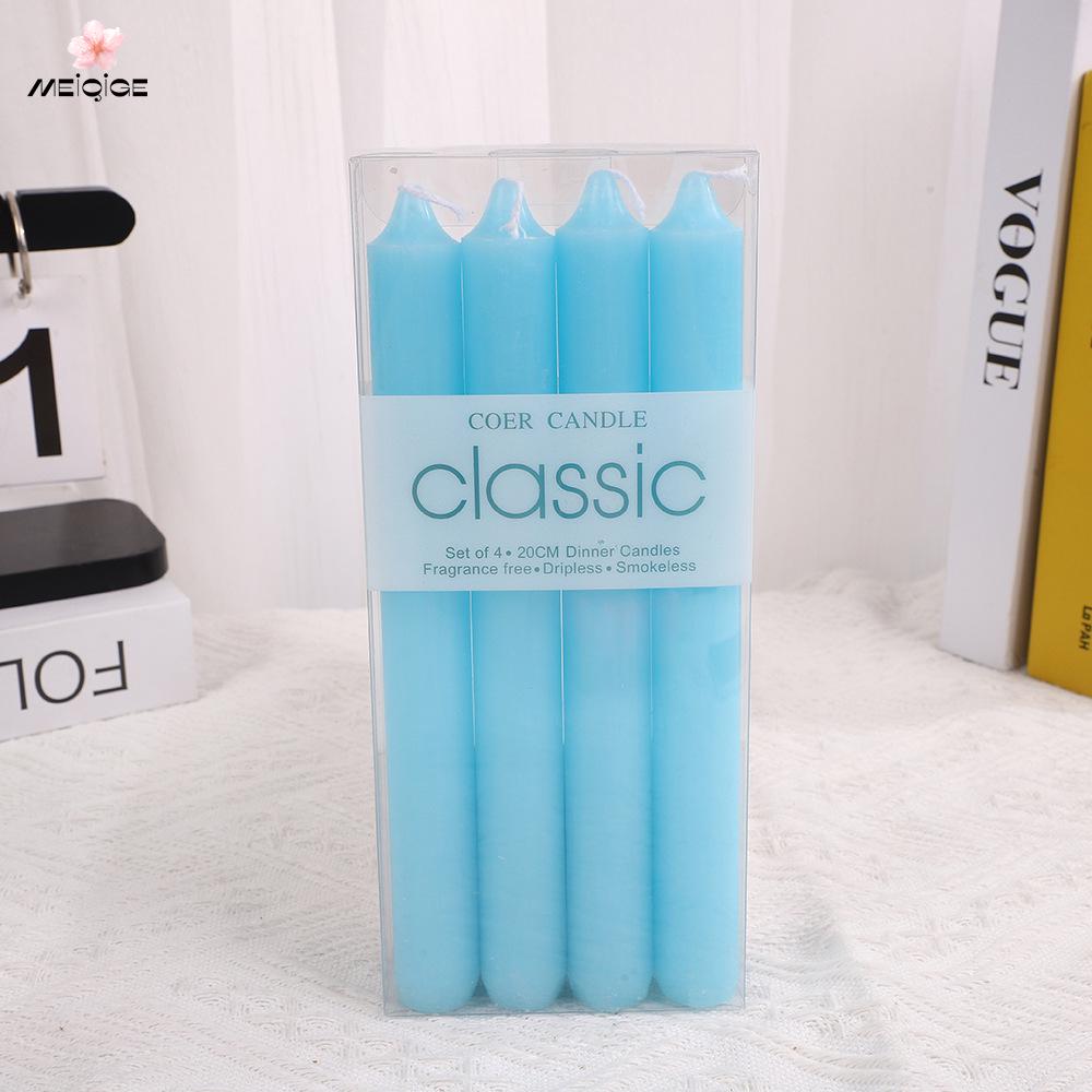 Romantic Wedding 4-Pillar Cone Rod Wax Candles - Ivory, White, Red, Blue, Pink, Yellow, Purple, Black Straight (2.2*20cm) Blue
Romantic Wedding 4-Pillar Cone Rod Wax Candles - Ivory, White, Red, Blue, Pink, Yellow, Purple, Black Straight (2.2*20cm) Blue