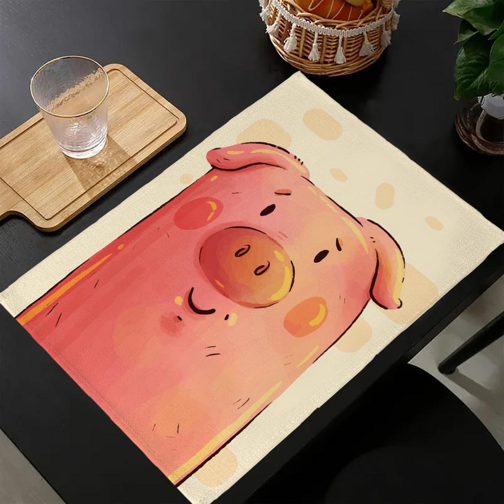 Cute Animal Cartoon Printing Linen Insulation Western Food Mat Tableware Mat Holiday Table Decoration Coaster 30x45cm-4PC
Cute Animal Cartoon Printing Linen Insulation Western Food Mat Tableware Mat Holiday Table Decoration Coaster 30x45cm-4PC