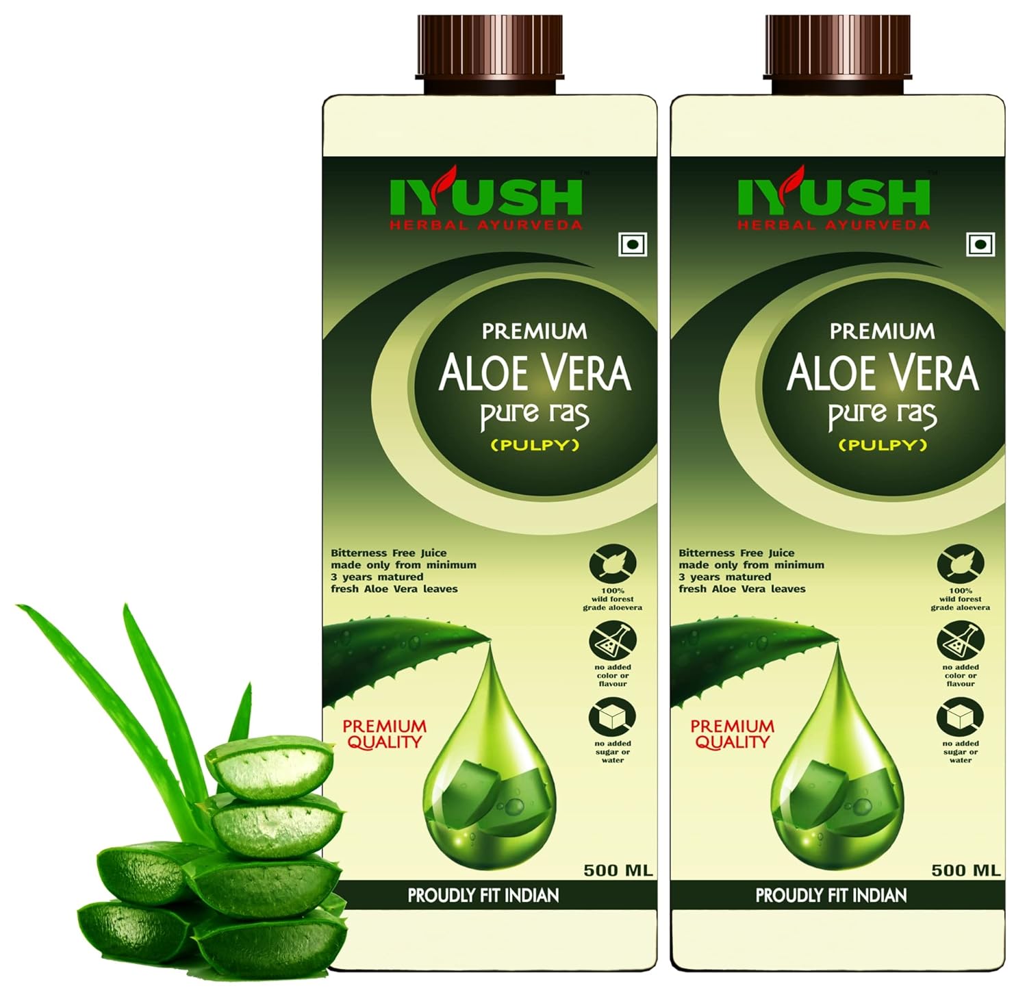 Iyush Herbal Ayurveda Aloe Vera Juice With Pulp For Weight Loss, Skin | 500ml 1.1lbs Each 2Pcs
Iyush Herbal Ayurveda Aloe Vera Juice With Pulp For Weight Loss, Skin | 500ml 1.1lbs Each 2Pcs