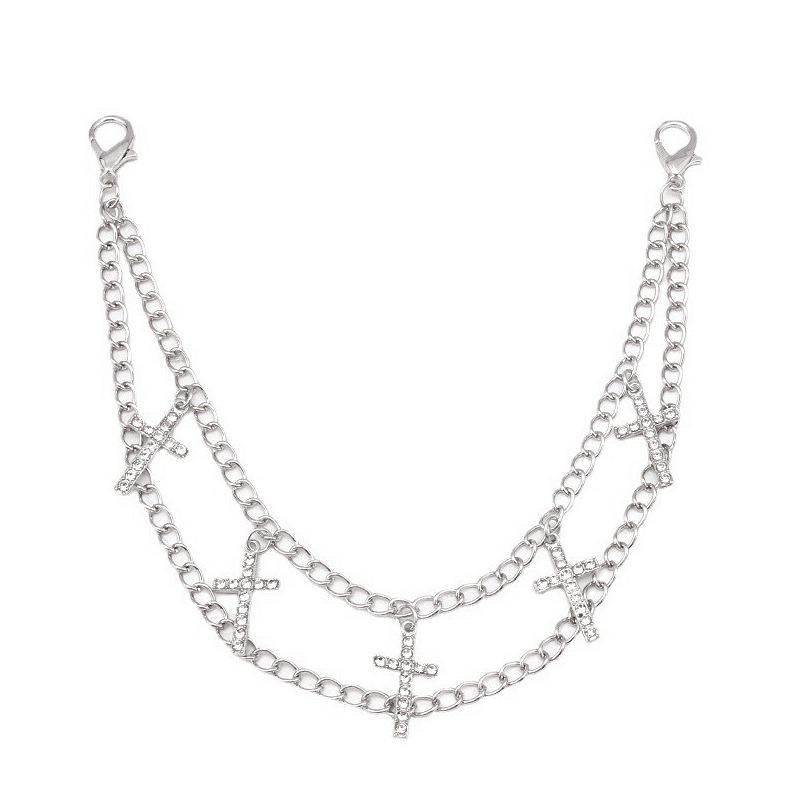 1 шт. Сделай сам ручки Бабочка Крест Жемчужная подвеска Цепь для наплечной сумки Замена Аксессуары для сумки Многослойная металлическая цепь для сумки