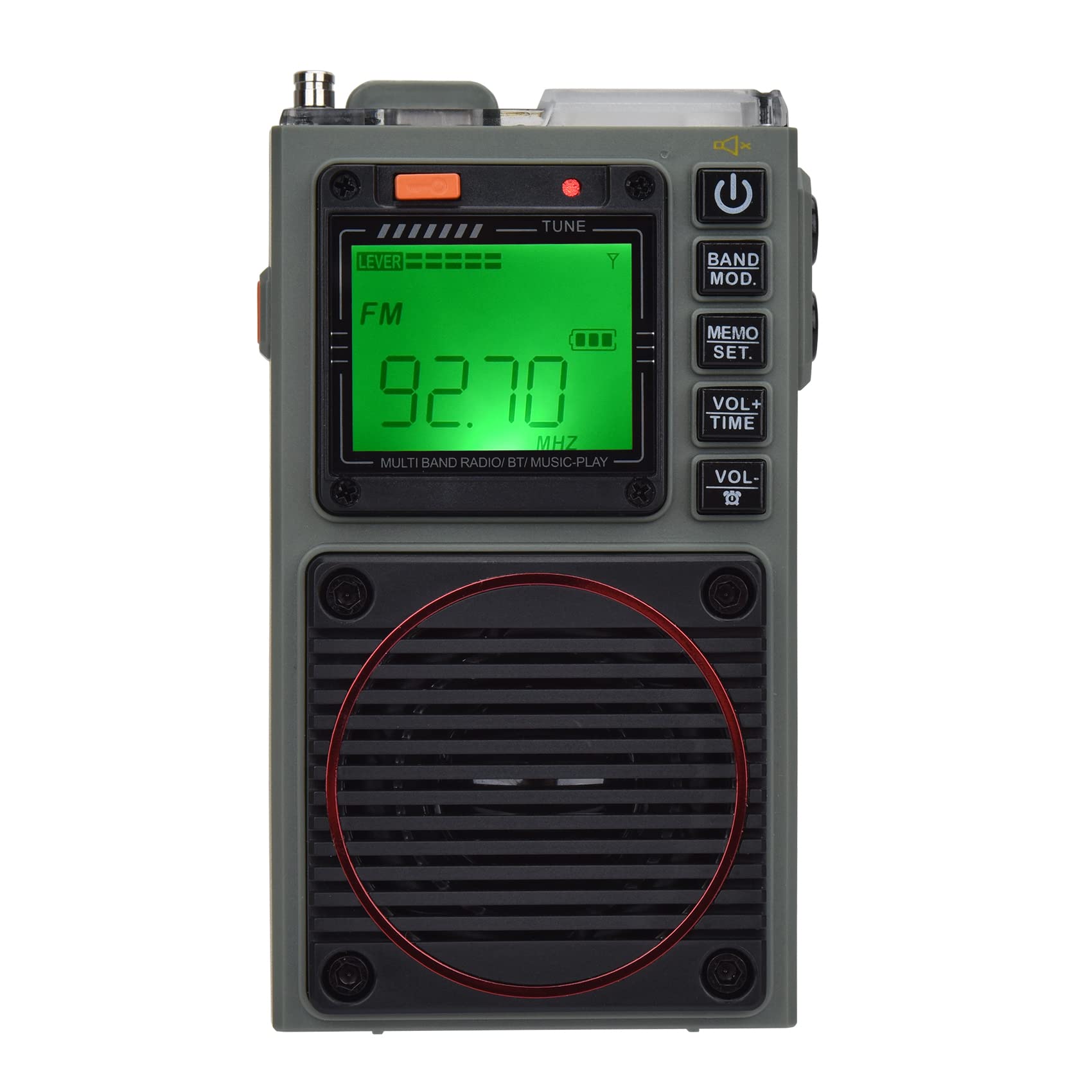 HanRongDa Small Radio APP Пульт дистанційного керування FM-сумісний Bluetooth-динамік Сумісна карта MicroSD Акумуляторний ліхтарик SOS-будильник Таймер Цифровий годинник
HanRongDa Small Radio APP Пульт дистанційного керування FM-сумісний Bluetooth-динамік Сумісна карта MicroSD Акумуляторний ліхтарик SOS-будильник Таймер Цифровий годинник