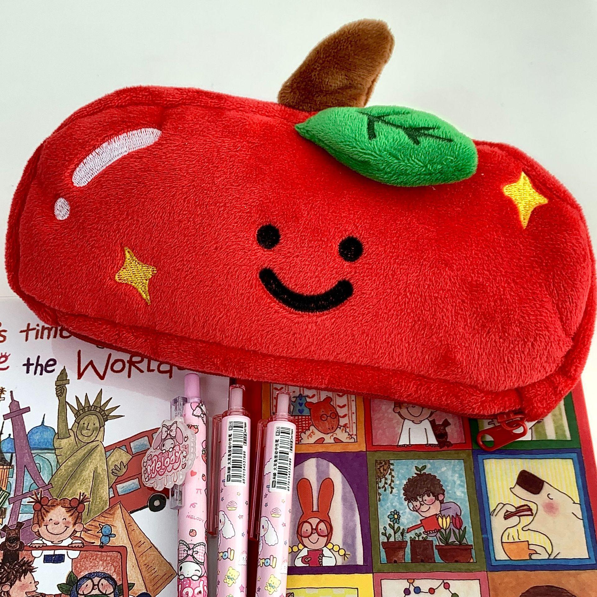 Adorable Double-Sided Plush Apple Pencil Case - Large Capacity Student Stationery Storage
Adorable Double-Sided Plush Apple Pencil Case - Large Capacity Student Stationery Storage