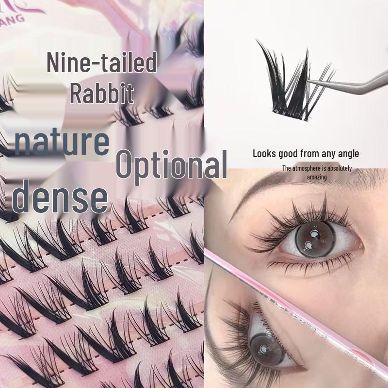 Nine-Tailed Rabbit False Eyelashes - Beginner-Friendly, Natural Fox Eye Style with Fine Black Stem
Nine-Tailed Rabbit False Eyelashes - Beginner-Friendly, Natural Fox Eye Style with Fine Black Stem