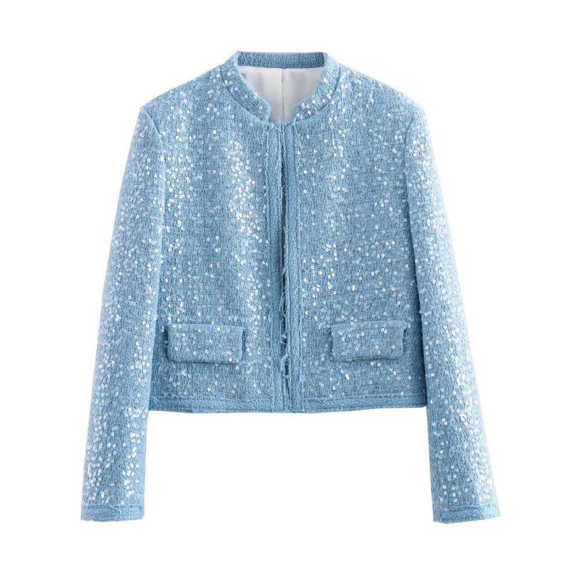 Spring Collection: European & American Style Women s Short Sequin Embellished Jacket for Street Fashion Large синий
Spring Collection: European & American Style Women s Short Sequin Embellished Jacket for Street Fashion Large синий