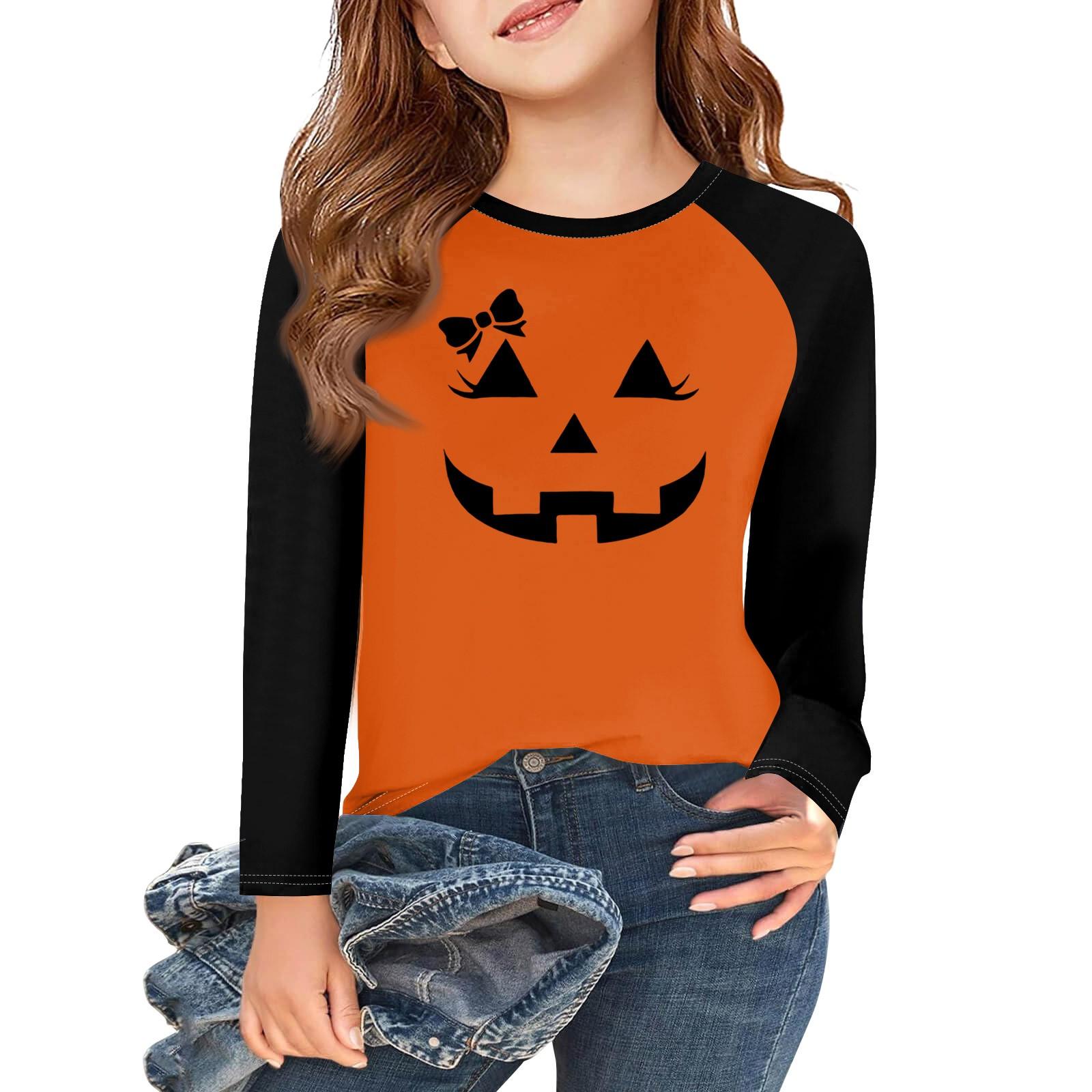 Girls Long Sleeve Halloween Day T Shirts Kids Fall Tops Crewneck Basic Tees 5-14Y 130 помаранчевий
Girls Long Sleeve Halloween Day T Shirts Kids Fall Tops Crewneck Basic Tees 5-14Y 130 помаранчевий