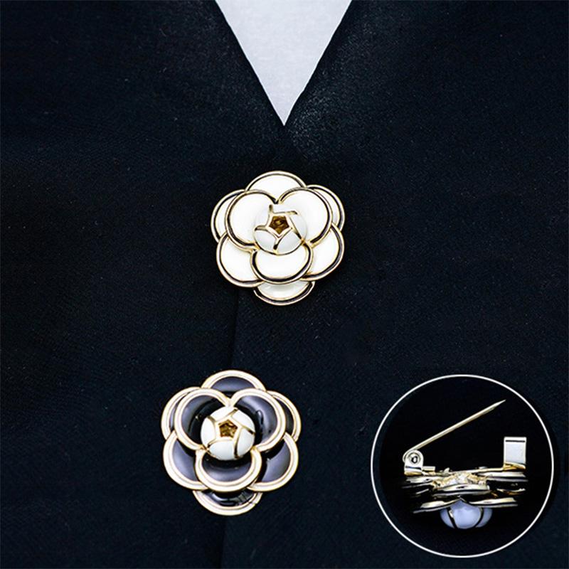 White Black Camellia Flower Brooch For Women Bijoux Elegant Gift Camellias Brooches Pierce
White Black Camellia Flower Brooch For Women Bijoux Elegant Gift Camellias Brooches Pierce