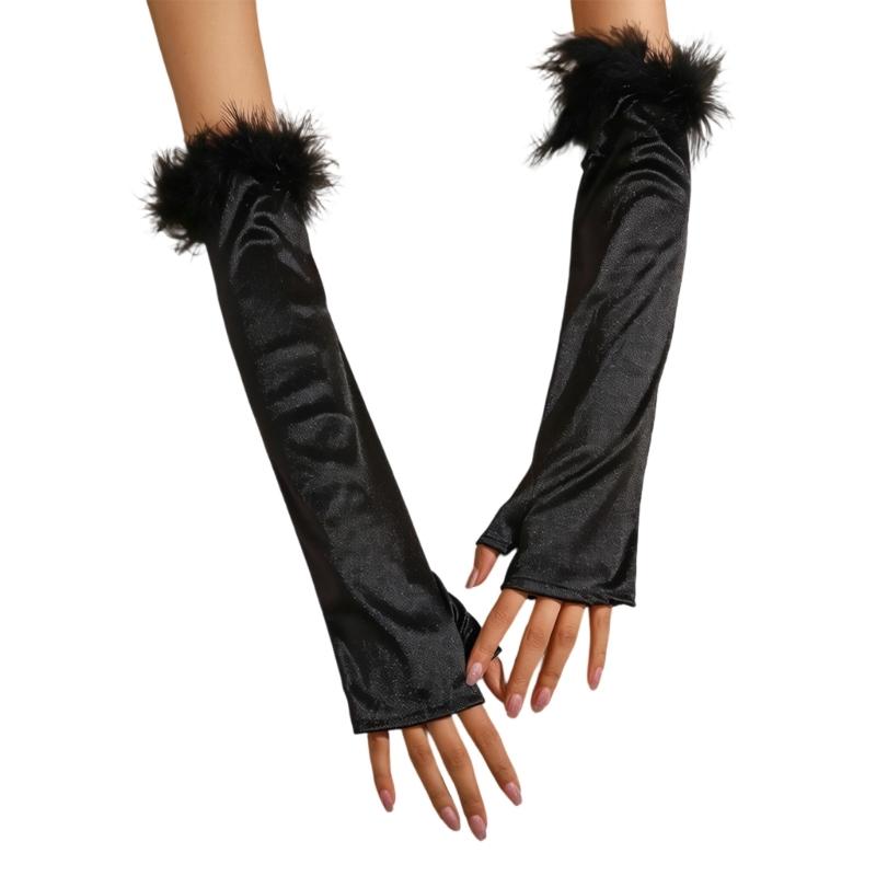 Wedding Gloves Proms White Gloves Feather Long Gloves for Operas Women Lady Proms Costume Accessories чорний
Wedding Gloves Proms White Gloves Feather Long Gloves for Operas Women Lady Proms Costume Accessories чорний