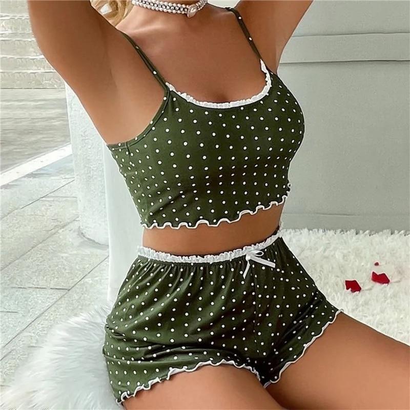 Летняя женская мода, две части, сексуальная женская пижама с принтом, комплект с глубоким V-образным вырезом и шортами, кружевная пижама для женщин, домашняя одежда XXL зелёный
Летняя женская мода, две части, сексуальная женская пижама с принтом, комплект с глубоким V-образным вырезом и шортами, кружевная пижама для женщин, домашняя одежда XXL зелёный