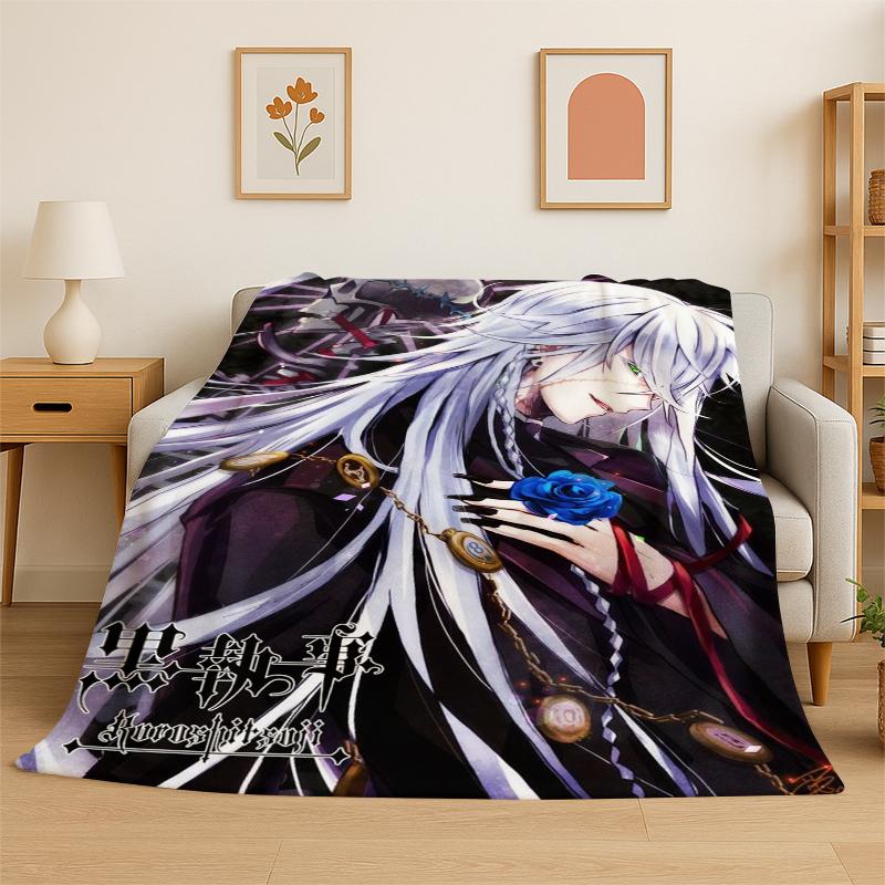 Black Butler Cartoon Anime Flannel Blanket Soft Warm Throw Blanket for Bedroom Living Room Bed Travel Camping Picnic Gift 75x90cm
Black Butler Cartoon Anime Flannel Blanket Soft Warm Throw Blanket for Bedroom Living Room Bed Travel Camping Picnic Gift 75x90cm