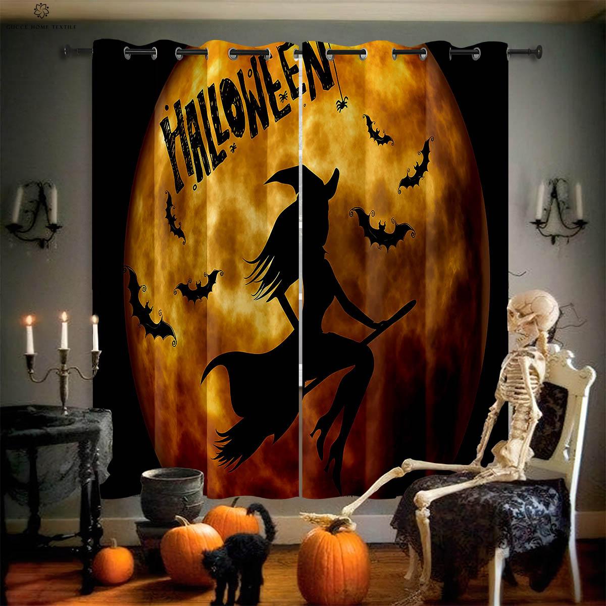 Halloween Moon and Witch Pumpkin Print Curtains Dining Room Bed Room Holiday Party Decorationation 2 Pack High Quality W50xH130(CM)x2PCS&Grommet Top
Halloween Moon and Witch Pumpkin Print Curtains Dining Room Bed Room Holiday Party Decorationation 2 Pack High Quality W50xH130(CM)x2PCS&Grommet Top