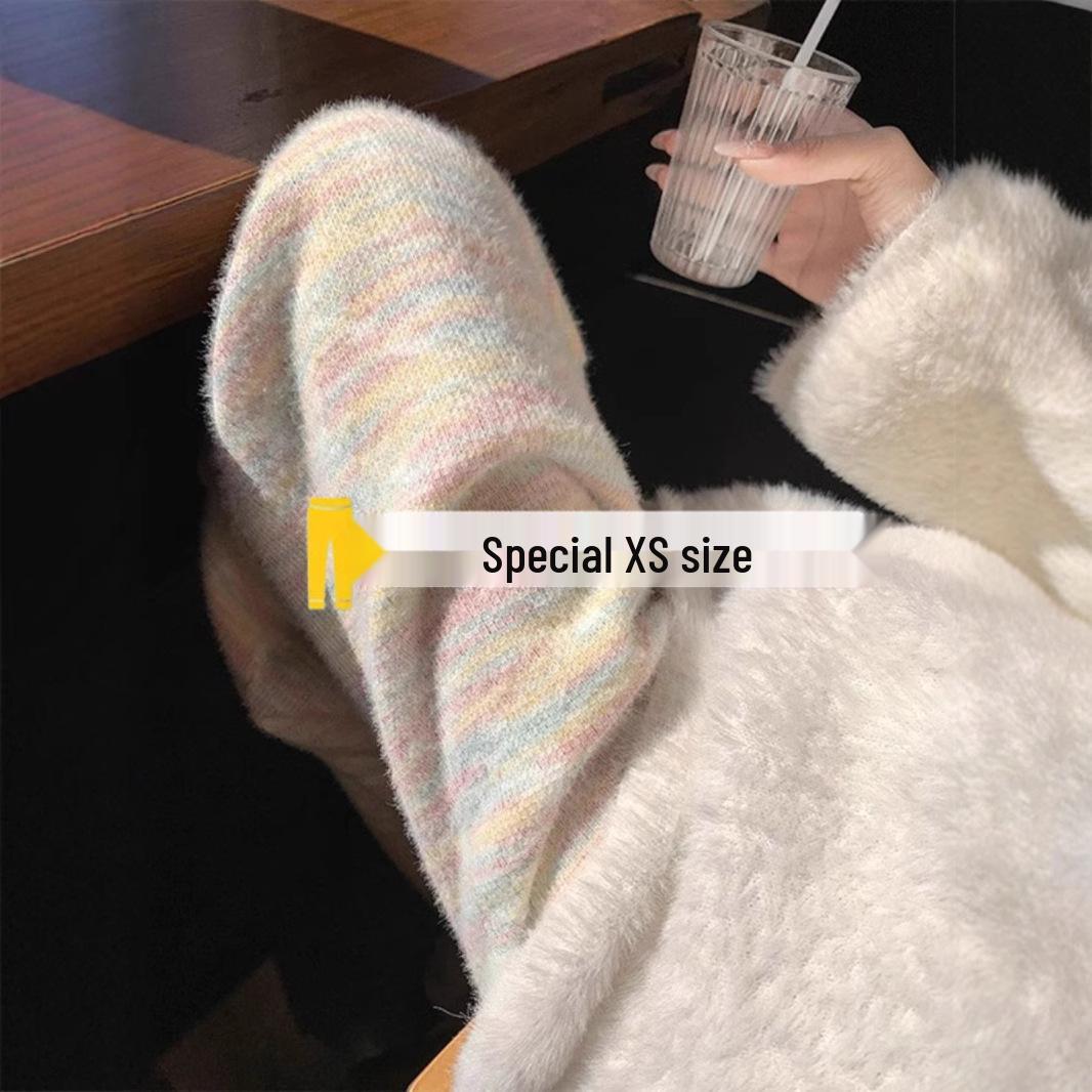 High-End Fleece-Lined Wide-Leg Pants, Cute Rainbow Polka Dot Straight Pants, Petite High-Waisted Drape Style. XL (Recommended 121-130 lbs)
High-End Fleece-Lined Wide-Leg Pants, Cute Rainbow Polka Dot Straight Pants, Petite High-Waisted Drape Style. XL (Recommended 121-130 lbs)