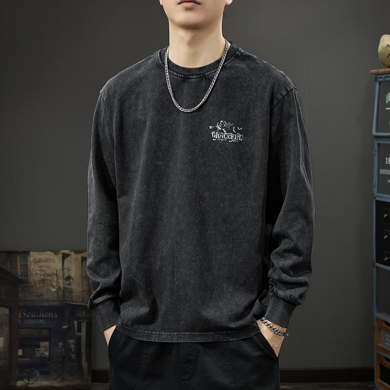 Футболка с длинными рукавами из плотной ткани плотностью 300 г, мужская, в американском стиле, в стиле ретро, свободная футболка из чистого хлопка 3XL чёрный
Футболка с длинными рукавами из плотной ткани плотностью 300 г, мужская, в американском стиле, в стиле ретро, свободная футболка из чистого хлопка 3XL чёрный