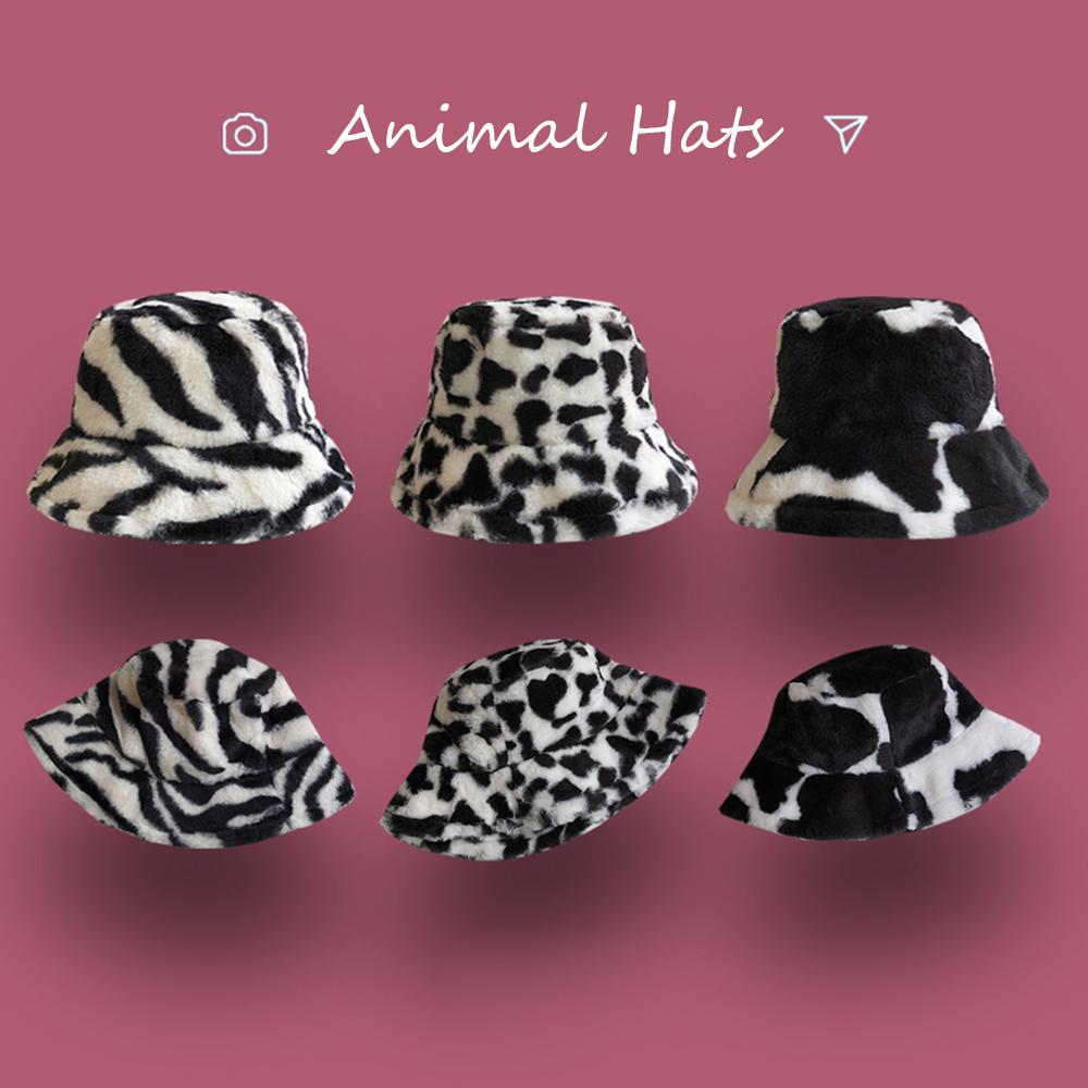 New Soft Cow Leopard Animal Pattern Women Fisherman Hat Thicken Cap Faux Fur Bucket Hats
New Soft Cow Leopard Animal Pattern Women Fisherman Hat Thicken Cap Faux Fur Bucket Hats