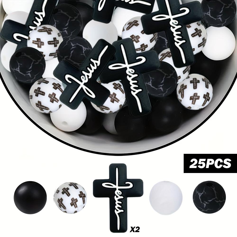 25/28PCS Cross Silicone Bead Set, perfect for DIY handmade crafts such as keychains, necklaces, bracelets, etc
25/28PCS Cross Silicone Bead Set, perfect for DIY handmade crafts such as keychains, necklaces, bracelets, etc