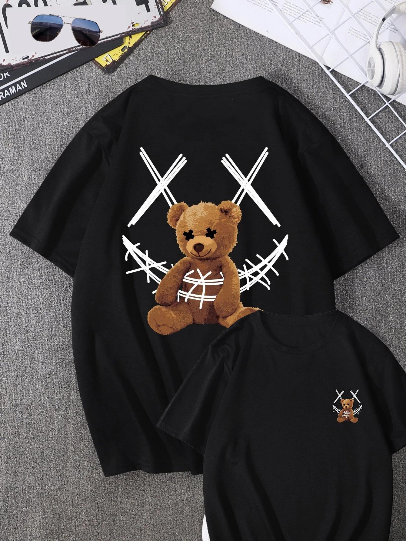 Cute Bear Men Women Unisex Cotton T-shirt Luxury Brand Big Size Top Casual Short Sleeve Streetwear Classic Back Print Tee S-4XL S
Cute Bear Men Women Unisex Cotton T-shirt Luxury Brand Big Size Top Casual Short Sleeve Streetwear Classic Back Print Tee S-4XL S