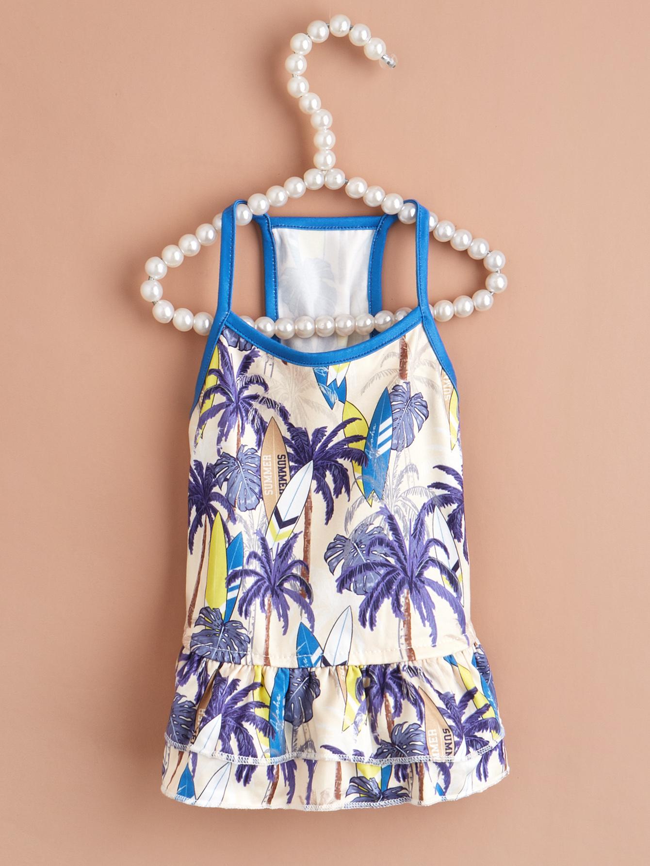 Dog Dress for Small Dogs Costume Coconut Tree Printed Puppy with Hem Doggie Pet Cats Clothes Apparel for Seaside XS(old) фиолетовый
Dog Dress for Small Dogs Costume Coconut Tree Printed Puppy with Hem Doggie Pet Cats Clothes Apparel for Seaside XS(old) фиолетовый