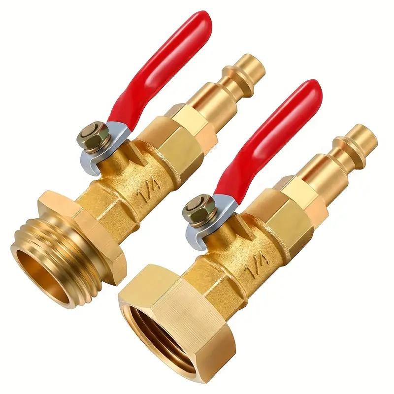 1/4“ DN8 External Thread Brass Quick Connector With Ball Valve Winter Garden Pipe Sprinkler Antifreeze Blow Out Water Adapter
1/4“ DN8 External Thread Brass Quick Connector With Ball Valve Winter Garden Pipe Sprinkler Antifreeze Blow Out Water Adapter