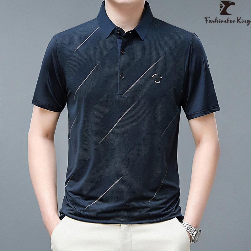 Summer Men s Short Sleeve Elastic Polo Shirt Male Comfortable Collar T-shirt Stripe Pullover Polos Top
Summer Men s Short Sleeve Elastic Polo Shirt Male Comfortable Collar T-shirt Stripe Pullover Polos Top