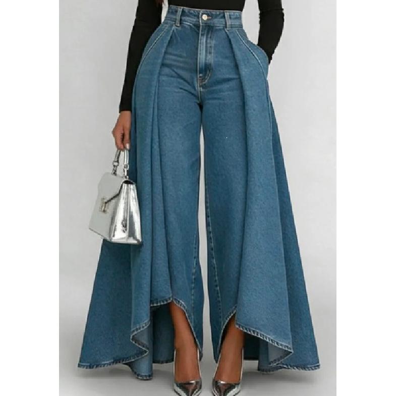 Women s New Spring and Autumn High-Waisted Casual Pocket Wide-Leg Flared Pants Fashionable Denim Skirt-Pants 3XL світло-синій колір
Women s New Spring and Autumn High-Waisted Casual Pocket Wide-Leg Flared Pants Fashionable Denim Skirt-Pants 3XL світло-синій колір
