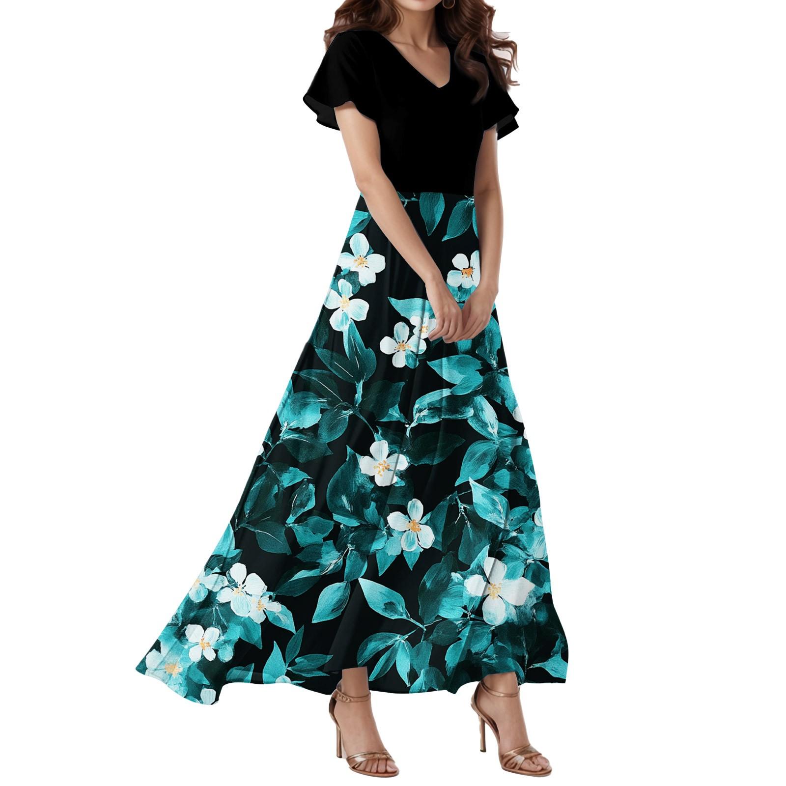 Женское свободное повседневное платье с V-образным вырезом, короткими рукавами, высокой талией и цветочным принтом Платье с цветочным принтом XS
Женское свободное повседневное платье с V-образным вырезом, короткими рукавами, высокой талией и цветочным принтом Платье с цветочным принтом XS