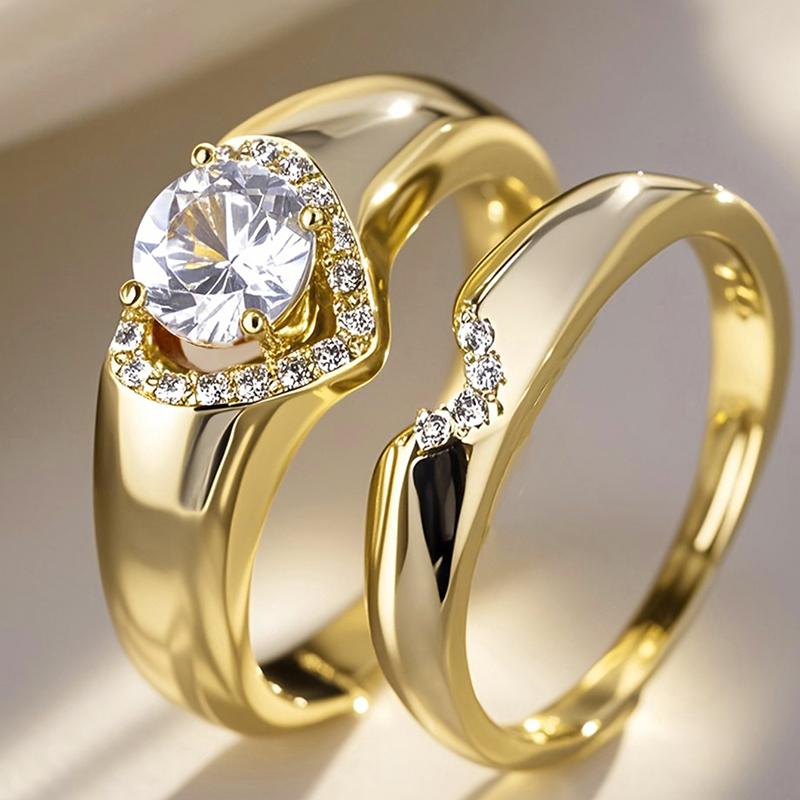 Huitan Fashion 2Pcs Heart Rings Set Female Delicate Opulent Brilliant Accessory for Engagement Stylish Gorgeous Wedding Jewelry 6
Huitan Fashion 2Pcs Heart Rings Set Female Delicate Opulent Brilliant Accessory for Engagement Stylish Gorgeous Wedding Jewelry 6