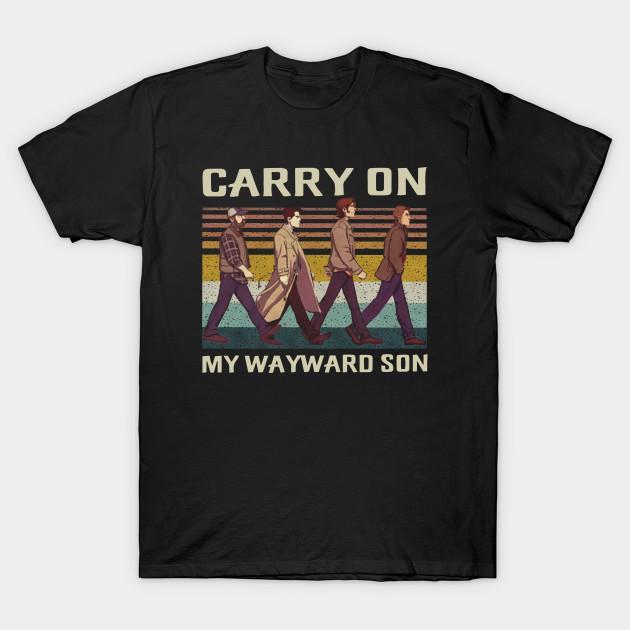 Men Black Print T-shirt Carry On My Wayward Son Abbey Road, Winchester Supernatural No-Cut Transfer Paper Print Cotton Tshirt 2XL чорний
Men Black Print T-shirt Carry On My Wayward Son Abbey Road, Winchester Supernatural No-Cut Transfer Paper Print Cotton Tshirt 2XL чорний