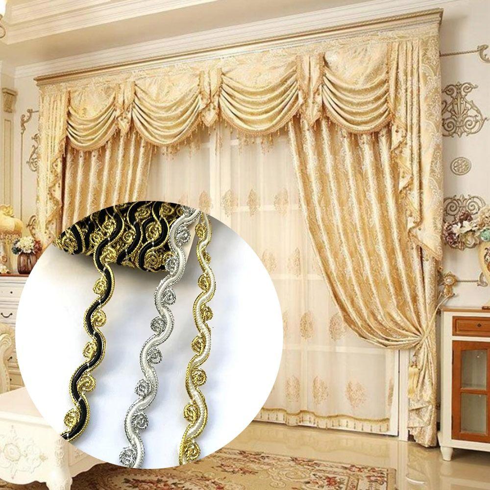 Handmade Dress Curtain Cruve Edge DIY Sewing Crafts White Gold Lace Trims Wedding Gift Decoration 5m Curtain Accessories
Handmade Dress Curtain Cruve Edge DIY Sewing Crafts White Gold Lace Trims Wedding Gift Decoration 5m Curtain Accessories