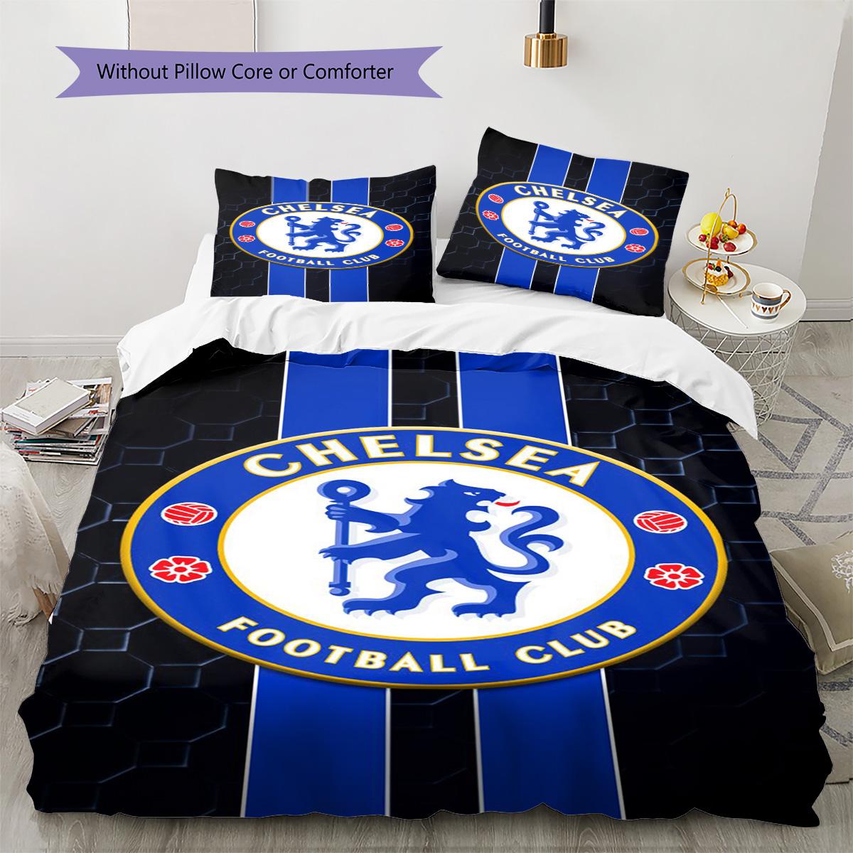 Chelsea FC Pattern Bedding Set Quilt Cover Pillowcase Home Decor Gift (1 * duvet cover + 2 * pillowcase, without core) 135x200cm
Chelsea FC Pattern Bedding Set Quilt Cover Pillowcase Home Decor Gift (1 * duvet cover + 2 * pillowcase, without core) 135x200cm