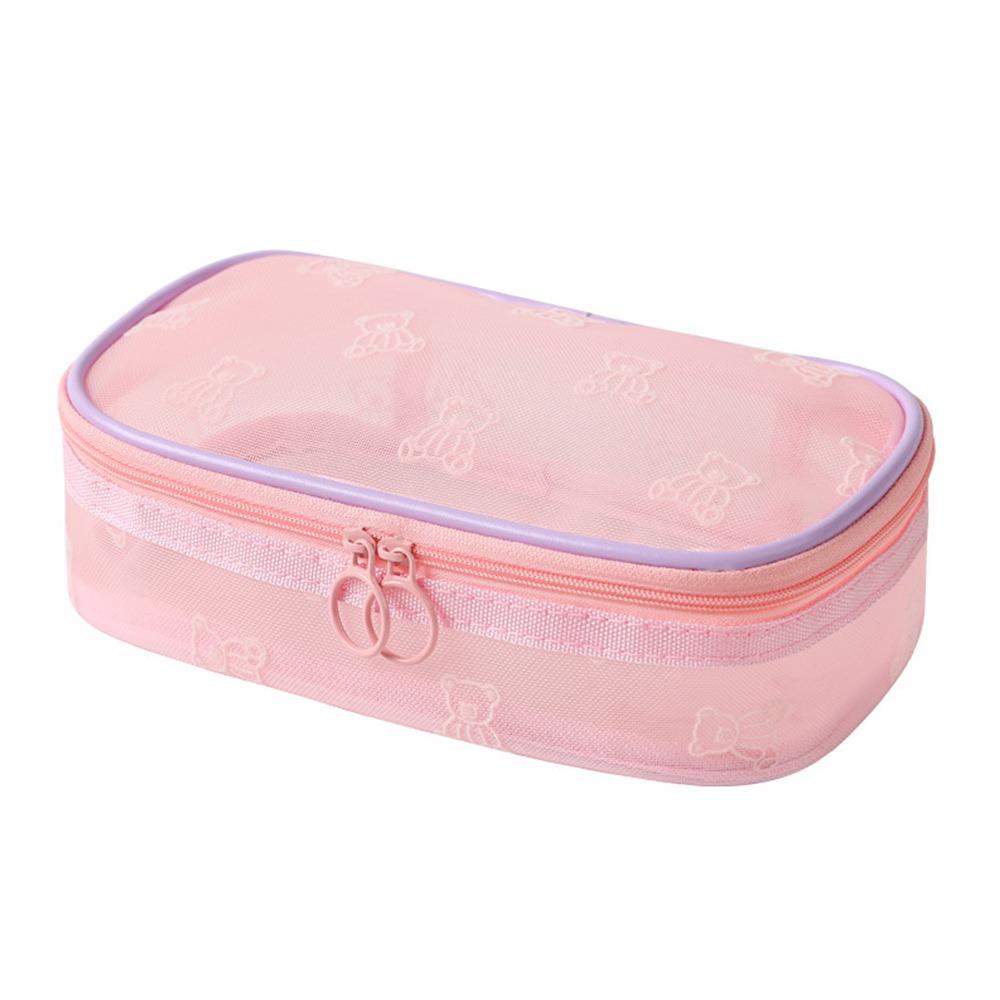 Portable Pink Beige Mesh Cosmetic Bag Gauze Large Capacity Makeup Bag Cartoon Bear Toiletries Bag Travel Outdoor
Portable Pink Beige Mesh Cosmetic Bag Gauze Large Capacity Makeup Bag Cartoon Bear Toiletries Bag Travel Outdoor