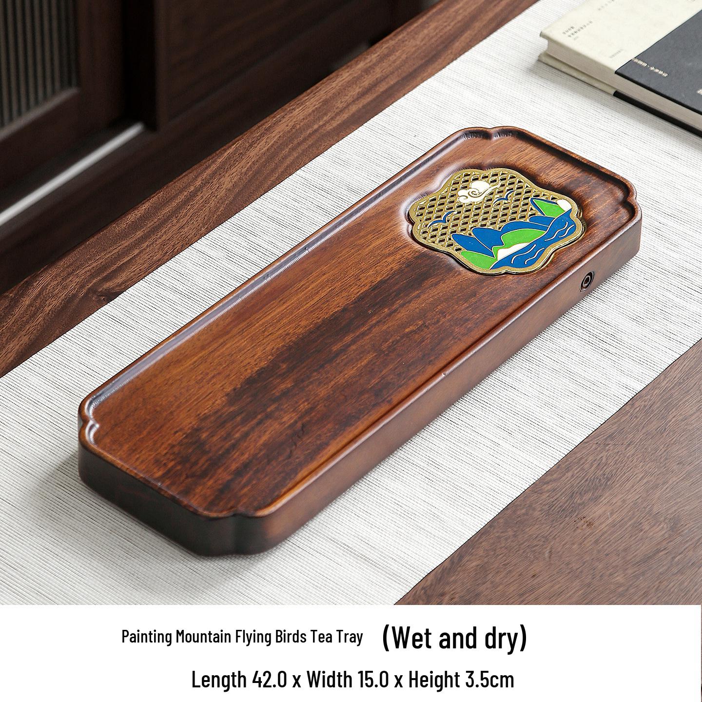Walnut Mountain Flying Birds Tea Tray: Dual Use Dry/Wet Kung Fu Tray 42 x 15 x 3.5 cm
Walnut Mountain Flying Birds Tea Tray: Dual Use Dry/Wet Kung Fu Tray 42 x 15 x 3.5 cm