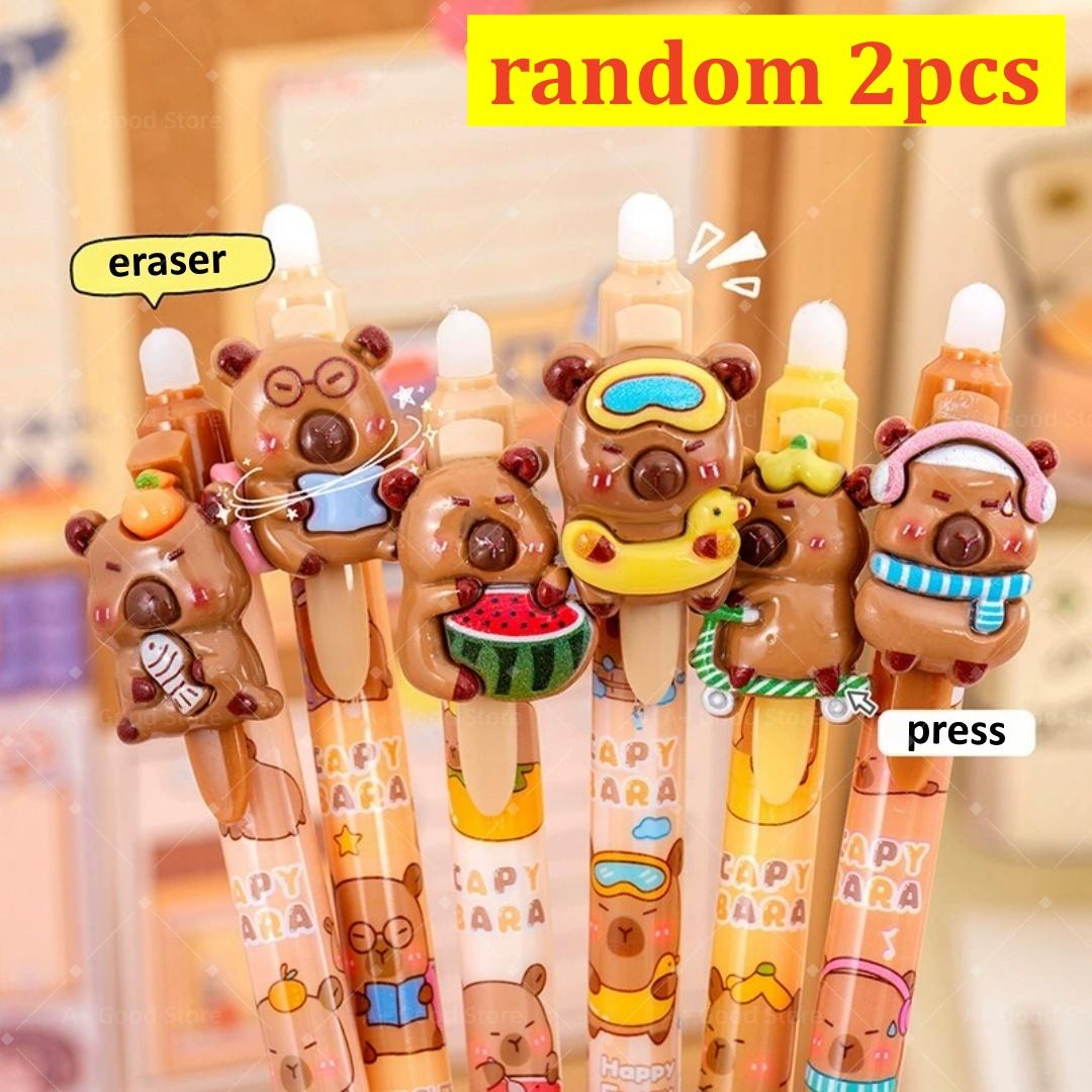 2pcs Capybara Erasable Gel Pens 0.5mm Black Ink for School & Office Smooth Writing Pens Quick-Drying Ballpoint Pen Stationery
2pcs Capybara Erasable Gel Pens 0.5mm Black Ink for School & Office Smooth Writing Pens Quick-Drying Ballpoint Pen Stationery