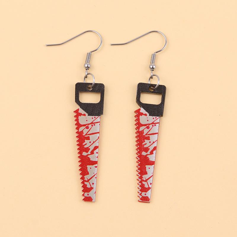 Terror Halloween Skull Earrings Funny Gothic Bloody Knife Acrylic Earrings for Women All Hallows Day Jewelry Gifts 7x1.6cm
Terror Halloween Skull Earrings Funny Gothic Bloody Knife Acrylic Earrings for Women All Hallows Day Jewelry Gifts 7x1.6cm