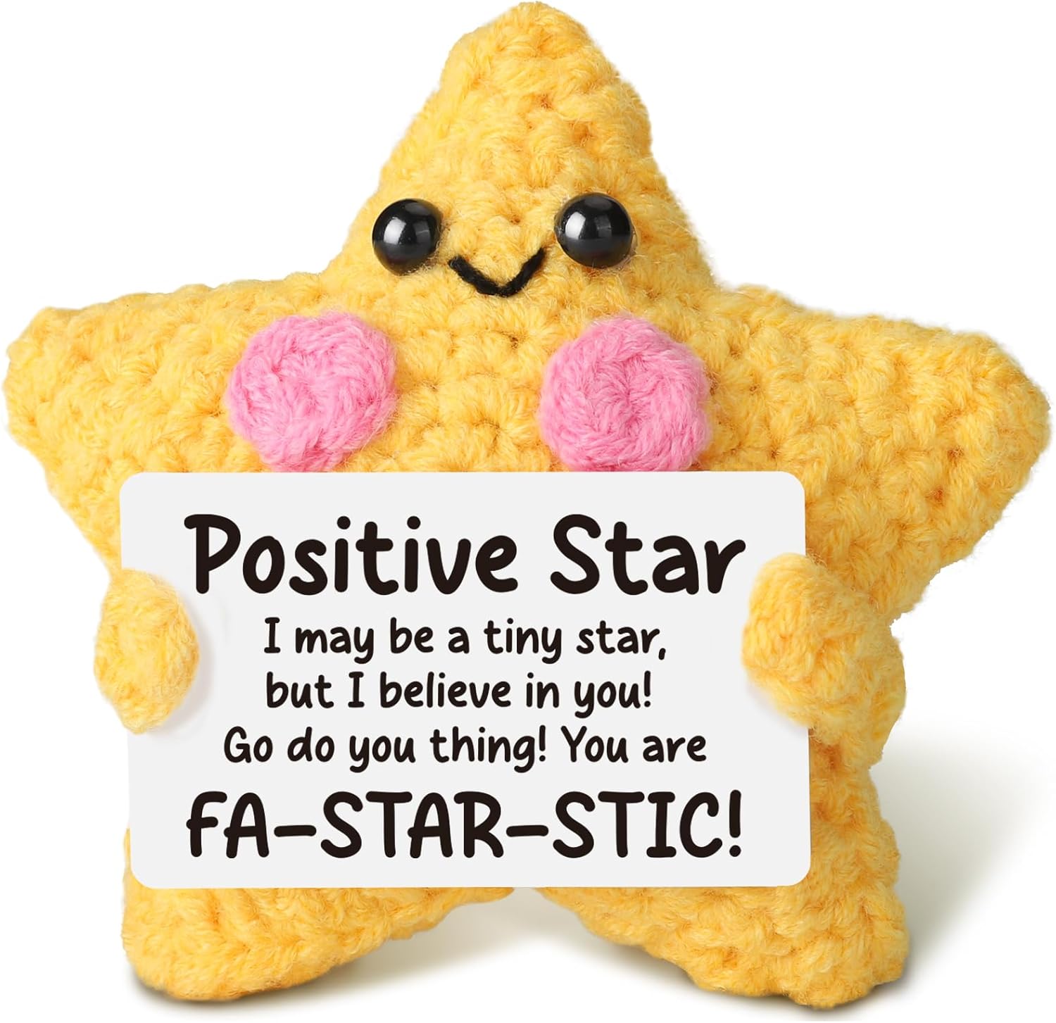 Funny Crochet Star Doll Ornament Home Room Decoration Handmade Knitted Positive Energy Star Doll With Card Christmas Party Gifts (As shown-29122)-
Funny Crochet Star Doll Ornament Home Room Decoration Handmade Knitted Positive Energy Star Doll With Card Christmas Party Gifts (As shown-29122)-