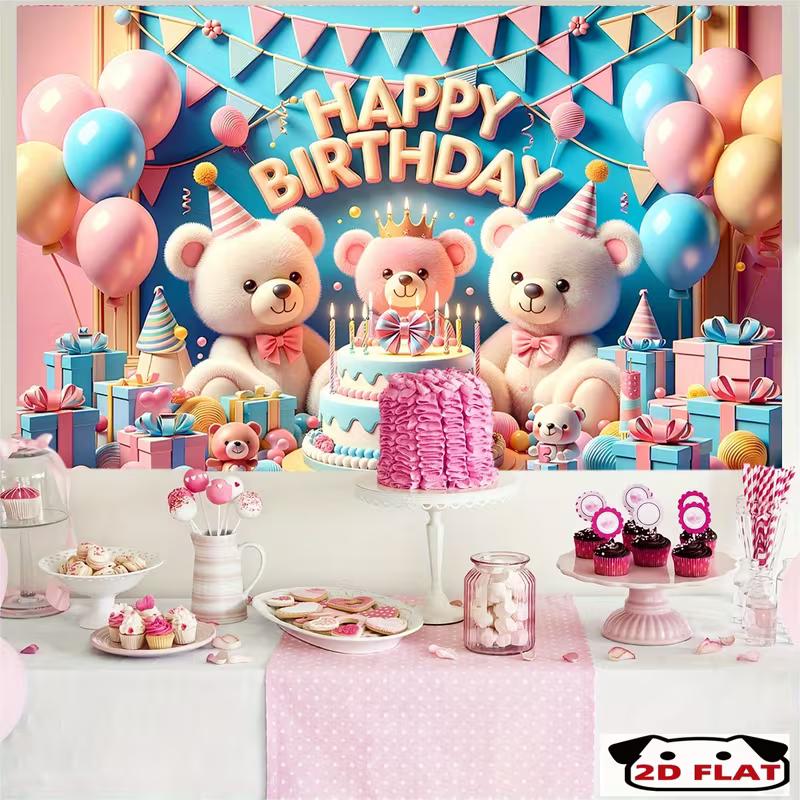 2D Pink Blue Teddy Bear Happy Birthday Backdrop Party Photo Background 47.2x31.5inch/120*80cm
2D Pink Blue Teddy Bear Happy Birthday Backdrop Party Photo Background 47.2x31.5inch/120*80cm
