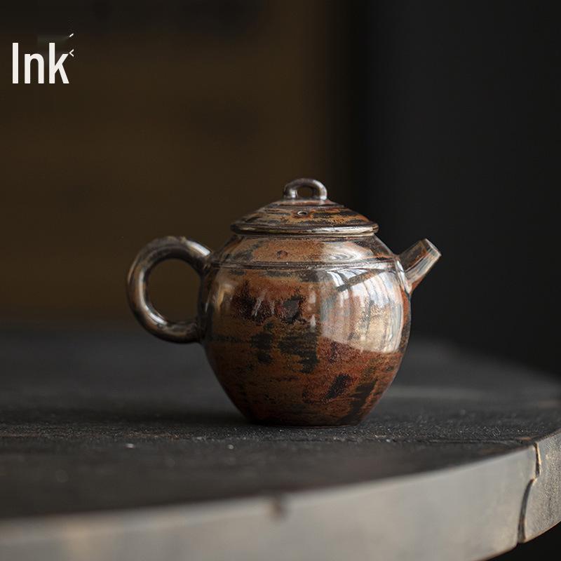 Mo Ji Antique Style Rust Red Ceramic Teapot Kung Fu Tea Set with Imitation Lacquer Finish Glossy Teapot
Mo Ji Antique Style Rust Red Ceramic Teapot Kung Fu Tea Set with Imitation Lacquer Finish Glossy Teapot