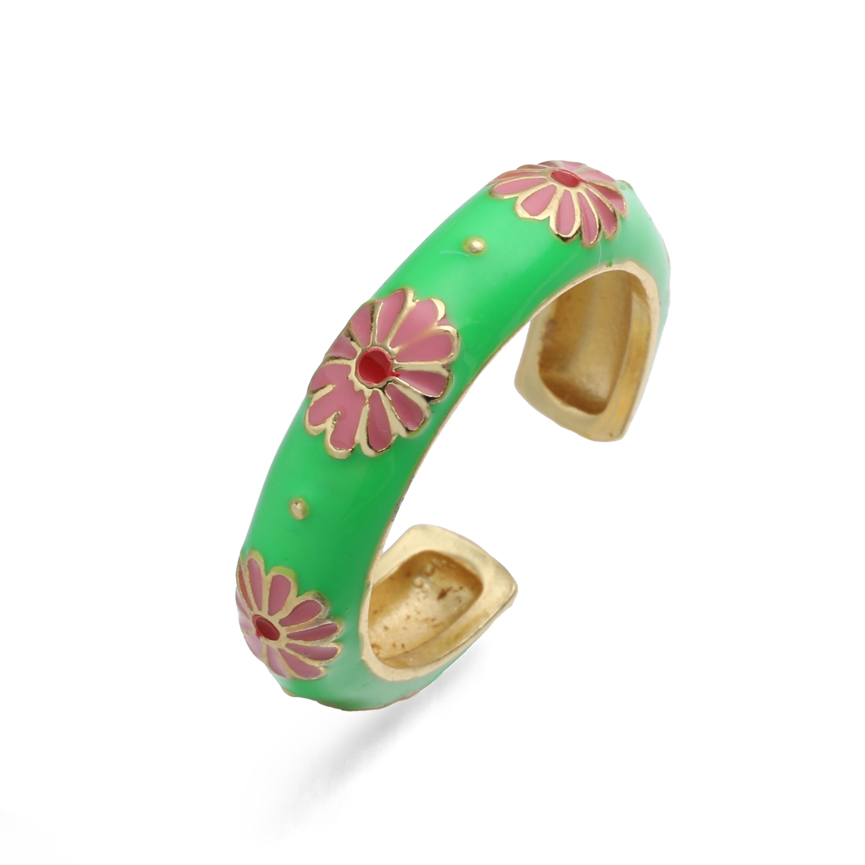 HECHENG,Enamel Ring with Indian-inspired Bohemian Style for Women, Adjustable Size Jewellery 1 PC resizable зелений
HECHENG,Enamel Ring with Indian-inspired Bohemian Style for Women, Adjustable Size Jewellery 1 PC resizable зелений